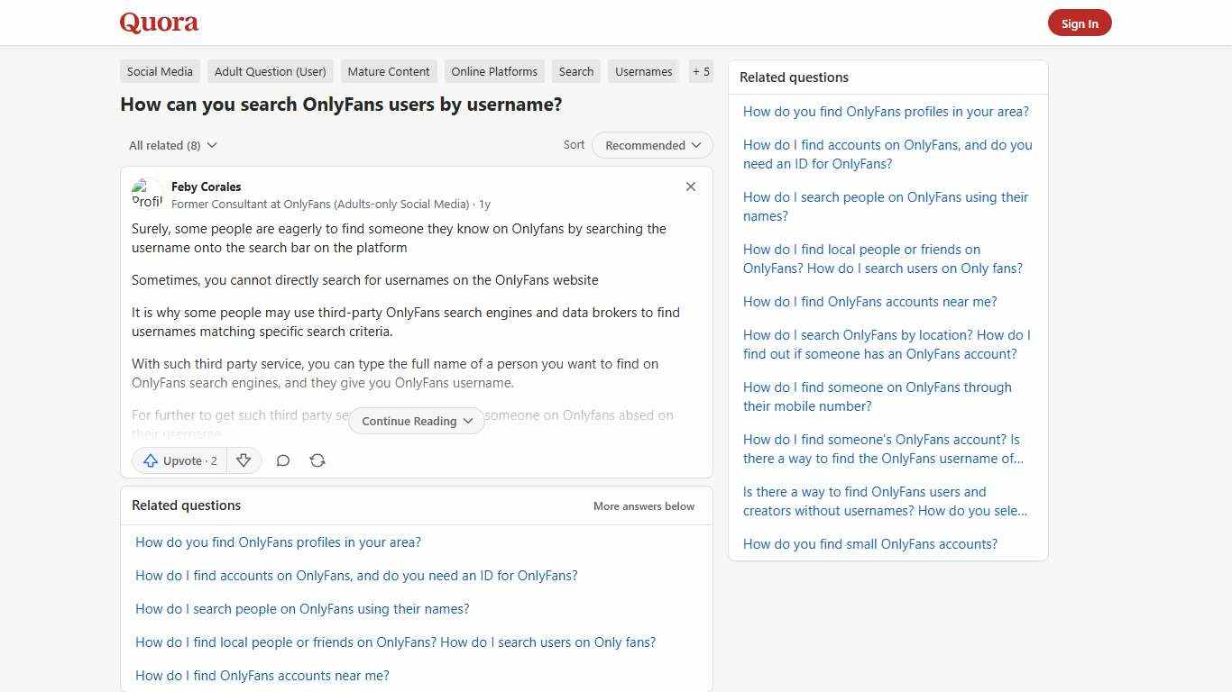 How to search OnlyFans users by username - Quora
